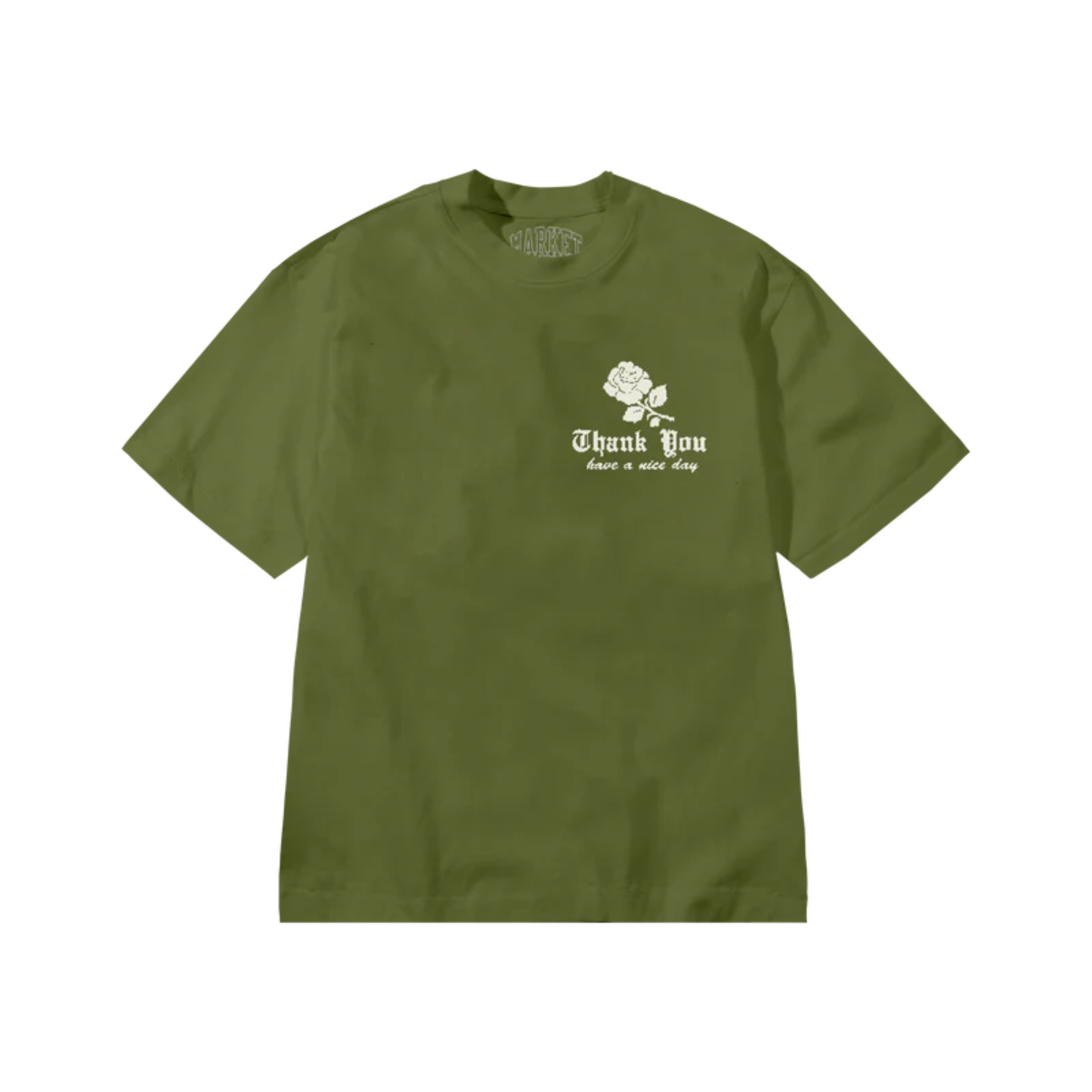 Market "Thank You" Needlepoint T-Shirt - Sea Kelp