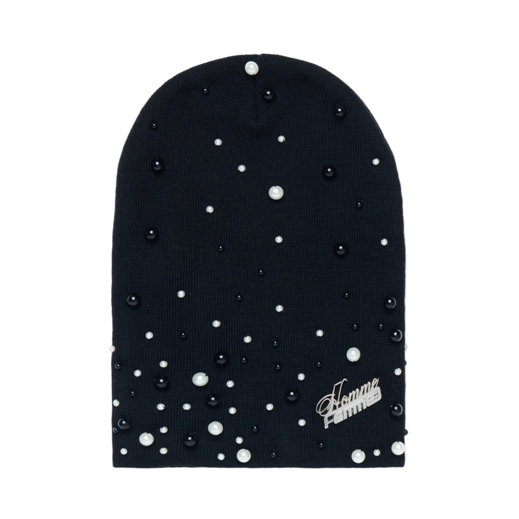 Homme Femme Pearl Beanie - Black