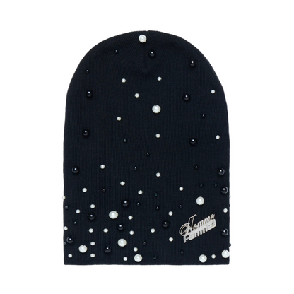 Homme Femme Pearl Beanie - Black