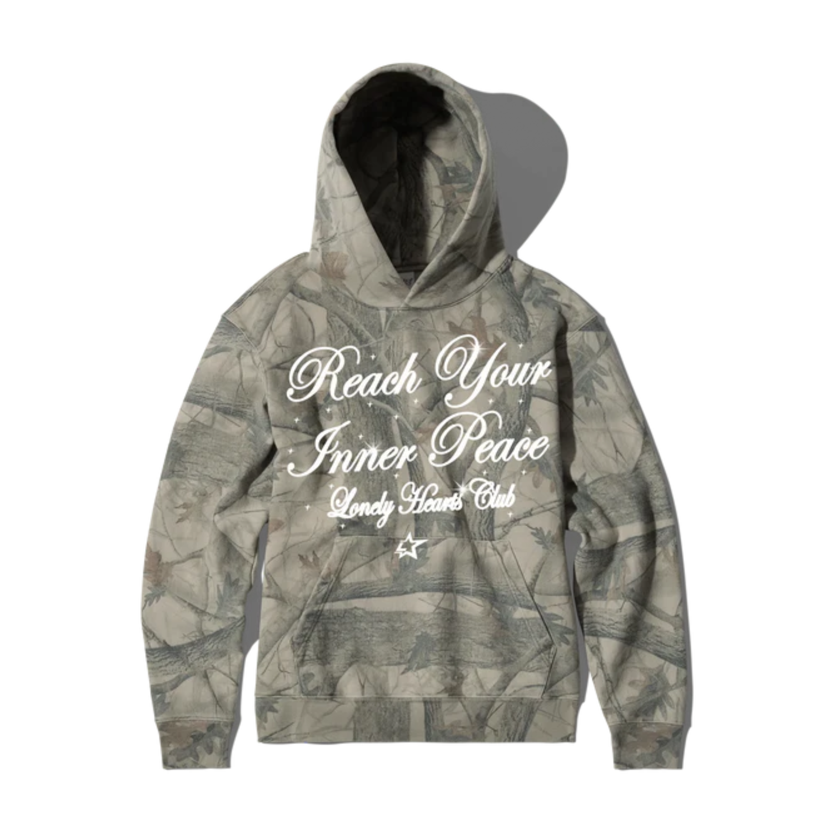 Lonely Hearts Club "Reach Your Inner Peace" Premium Hoodie - Forest Camo