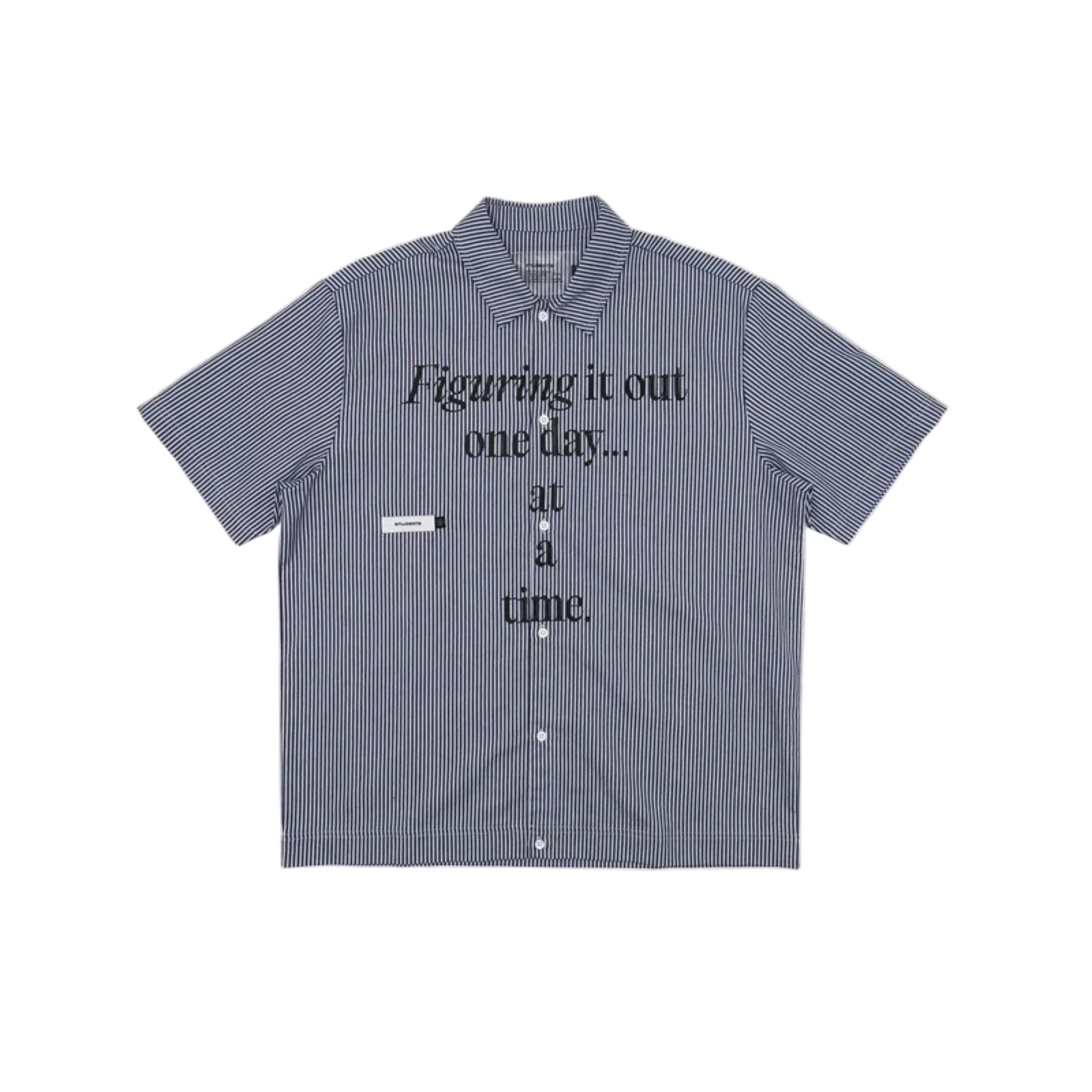Students Reymon S/S Stripe Oxford Button-Up Shirt - Chambray