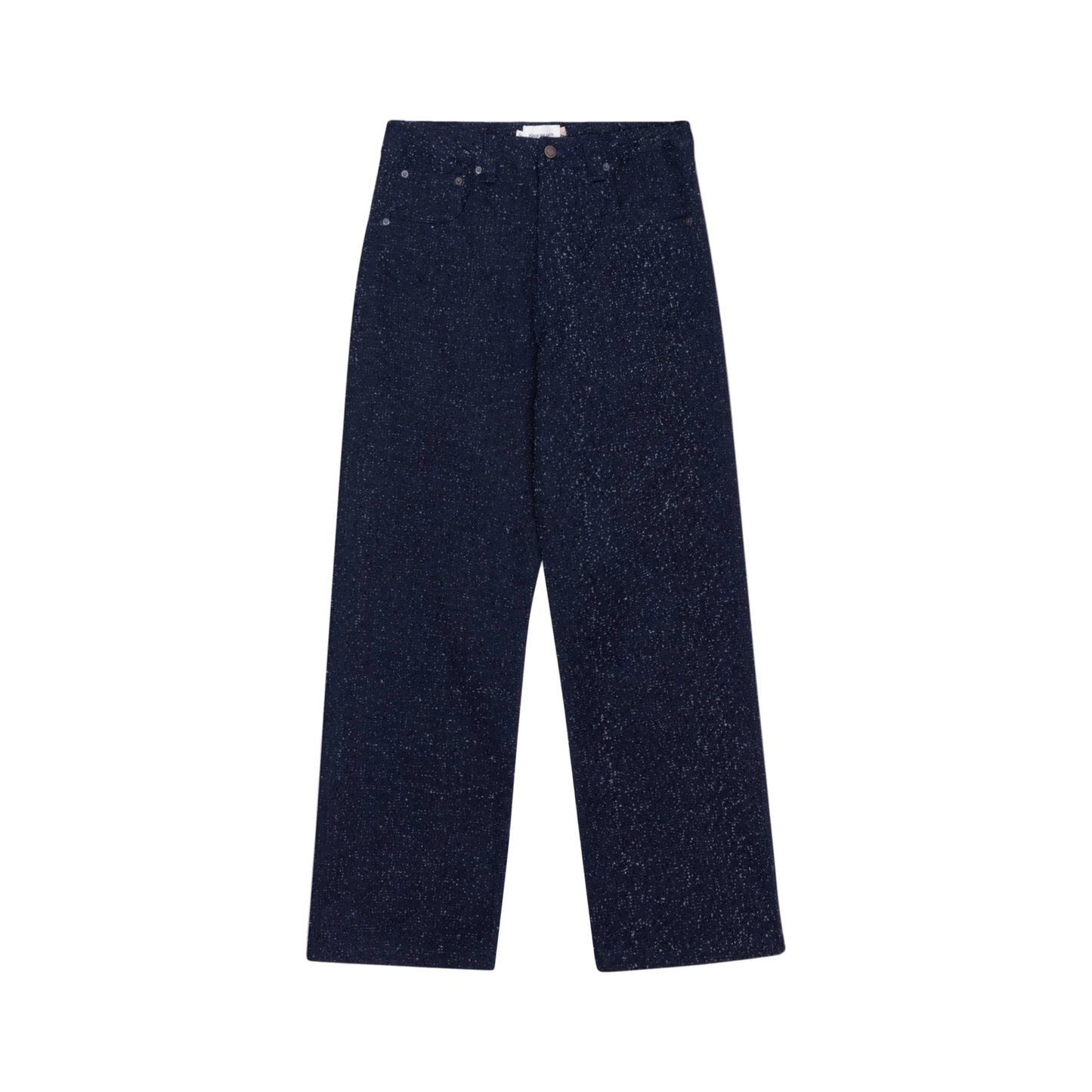 Honor The Gift Nep Yarn Wide Leg Pants - Dark Blue