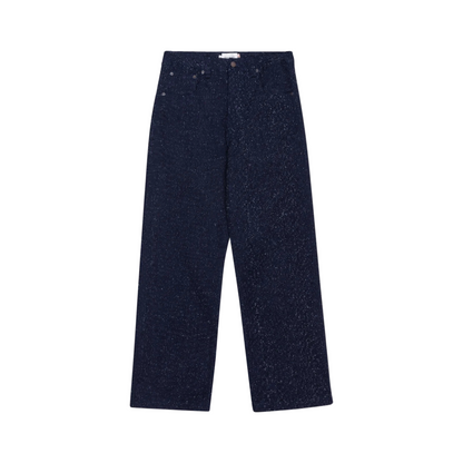 Honor The Gift Nep Yarn Wide Leg Pants - Dark Blue
