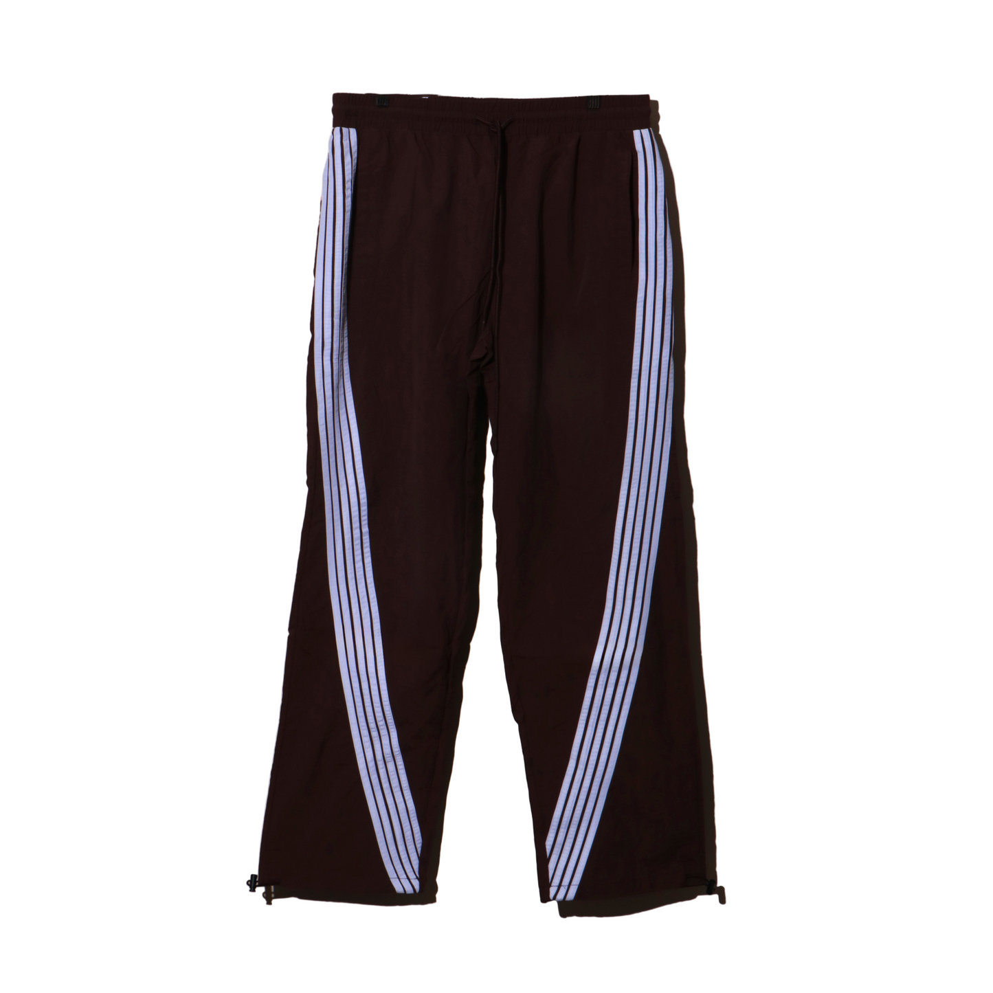 Rebel Minds Striped Nylon Track Pants - Brown