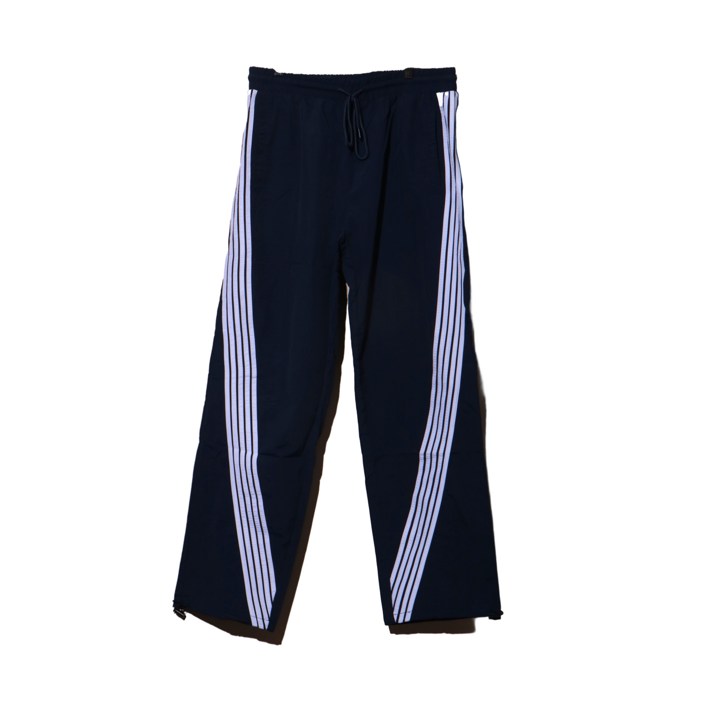 Rebel Minds Striped Nylon Track Pants - Navy