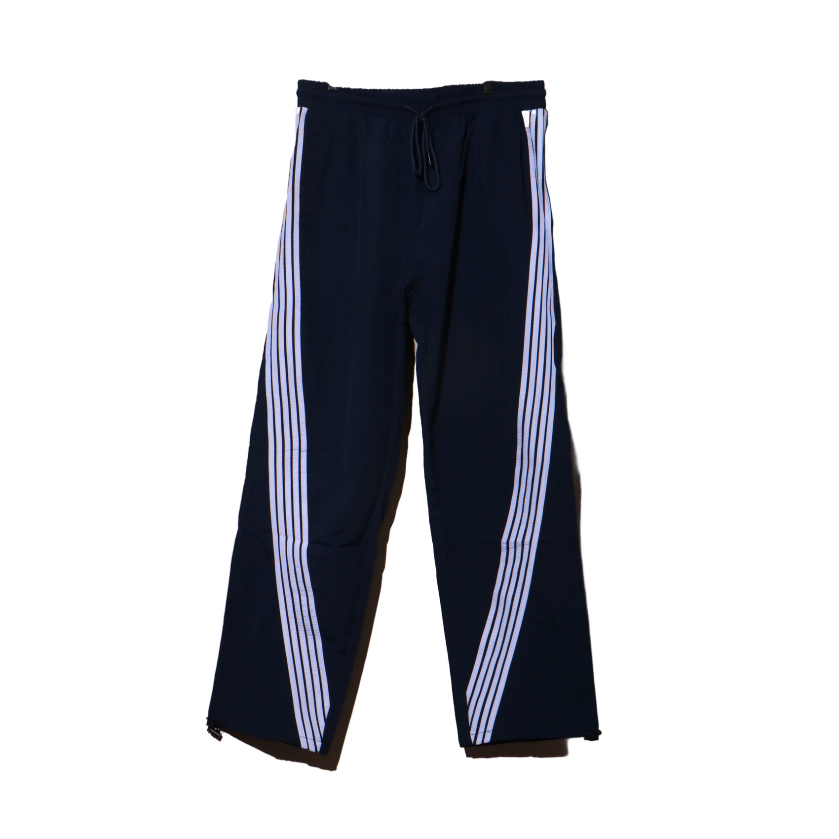 Rebel Minds Striped Nylon Track Pants - Navy