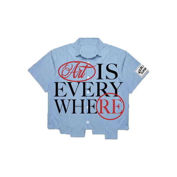 Wild Lyfe "Art Is Everywhere" Button Shirt - "Blue"