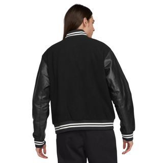 Nike Authentics Leather Varsity Jacket - Black