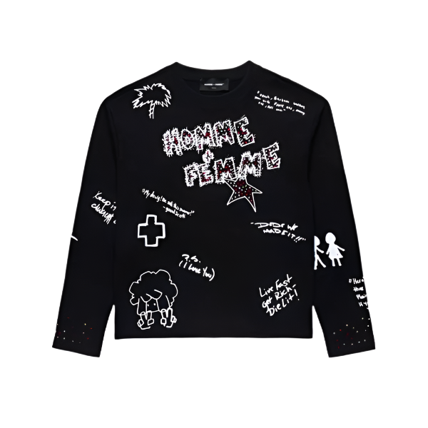 Homme Femme Yearbook Thermal - Black