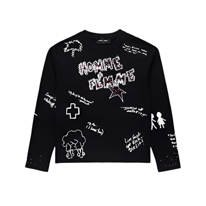 Homme Femme Yearbook Thermal - Black
