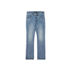 Purple Worn Vintage Flare Jeans - Mid Indigo