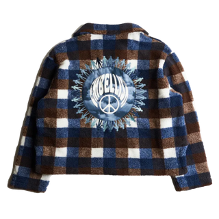 Embellish Peace Fleece Jacket - Blue