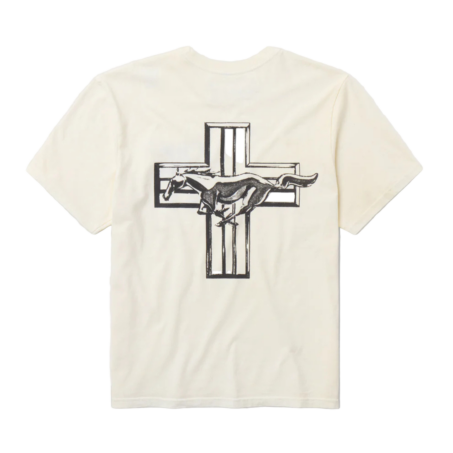 One Of These Days Mustang Cross T-Shirt - Bone