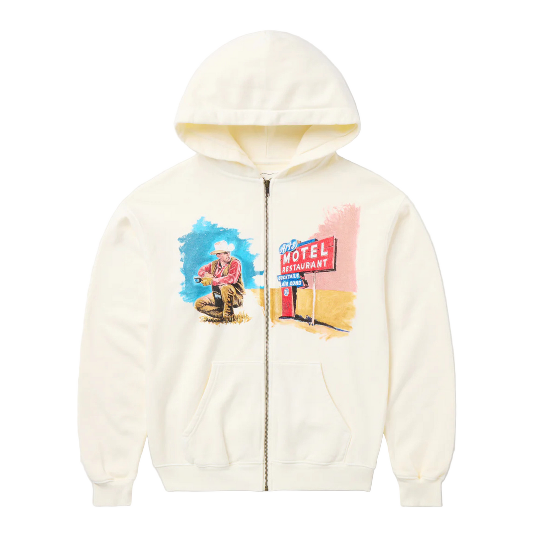 One Of These Days "Mornings First Remark" Zip-Up Hoodie - Bone