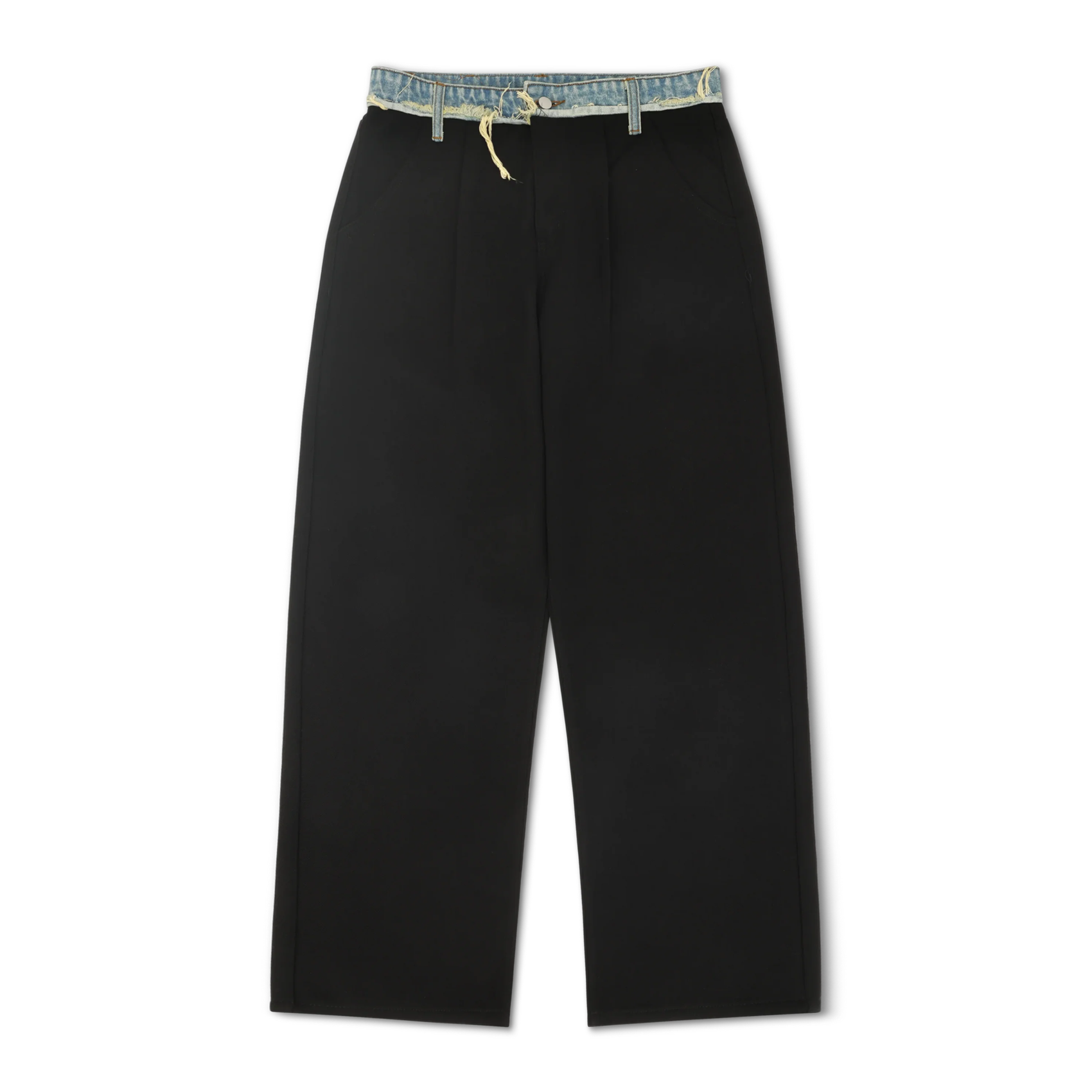 Wanted Apparel Denim Waistband Trousers - Black