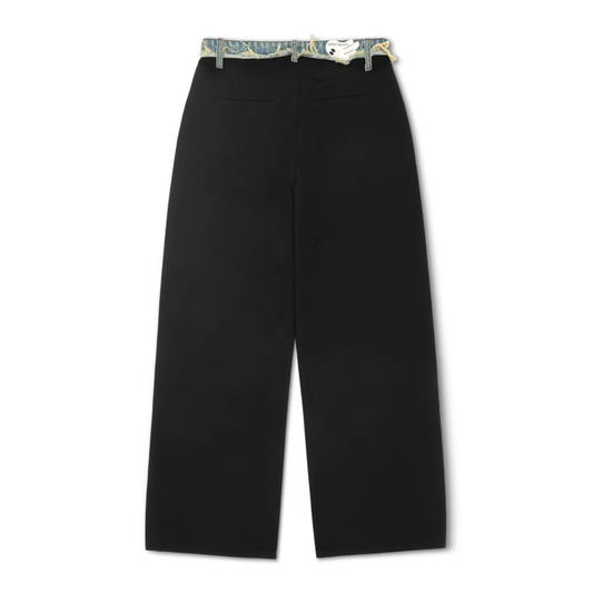 Wanted Apparel Denim Waistband Trousers - Black