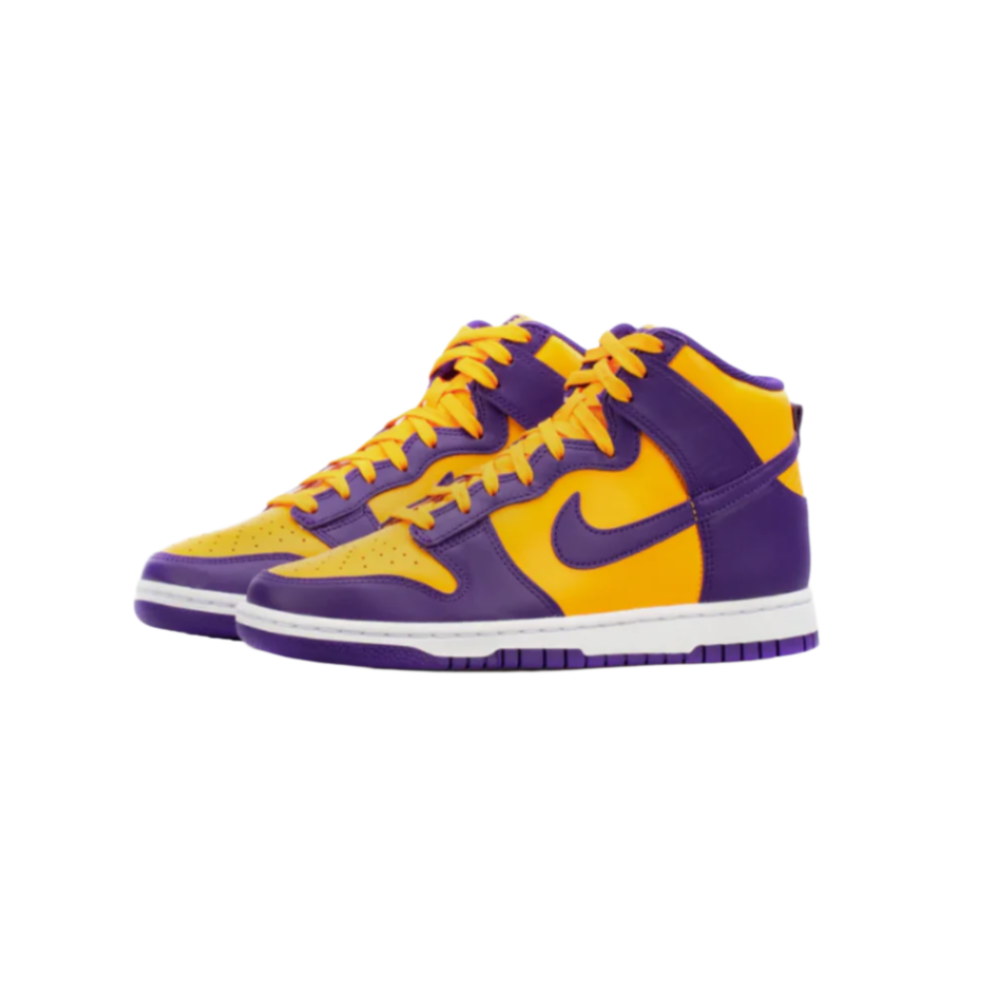 Men's Nike Dunk Lakers High Retro - Purple/Yellow
