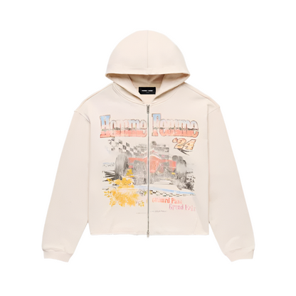 Homme Femme Swiss Racing Zip-Up - Cream