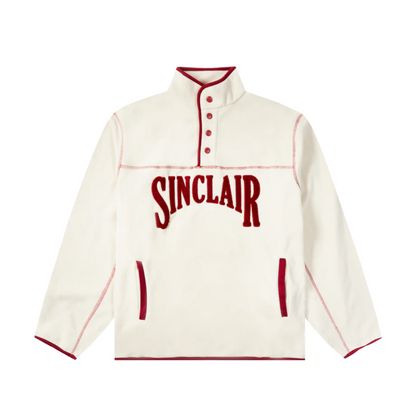 Sinclair Polar Fleece 1/4 Button Up - Cream
