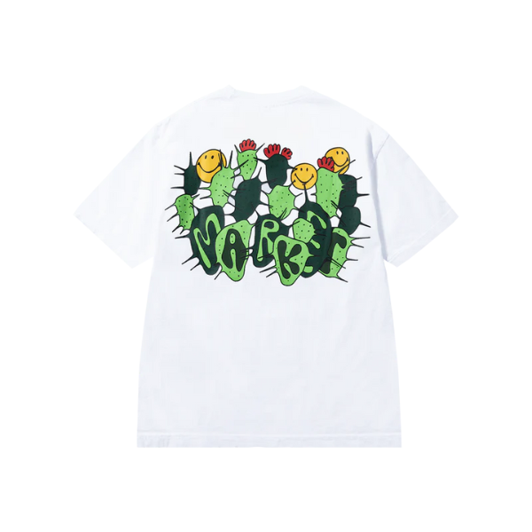 Market Smiley Cactus T-Shirt - White