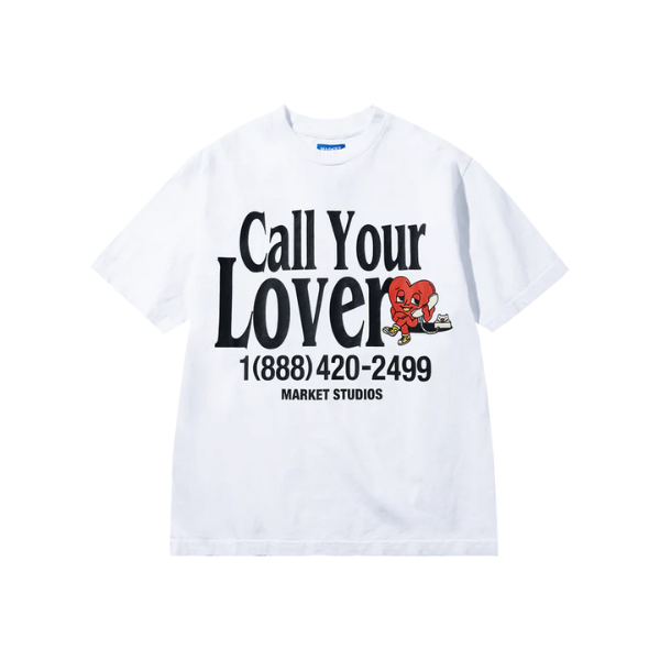 Market Call Your Lover T-Shirt - White