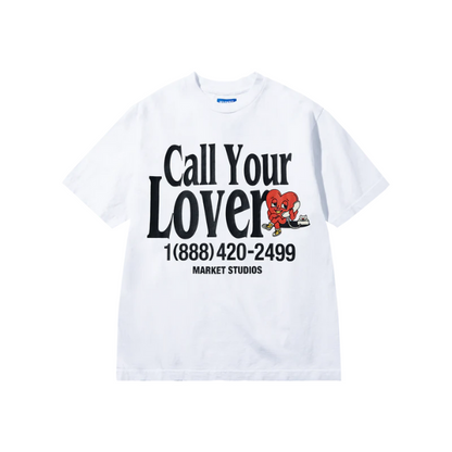 Market Call Your Lover T-Shirt - White