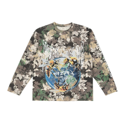 BLDG 4 WorldWide L/S Knit Shirt - Leaf Camo