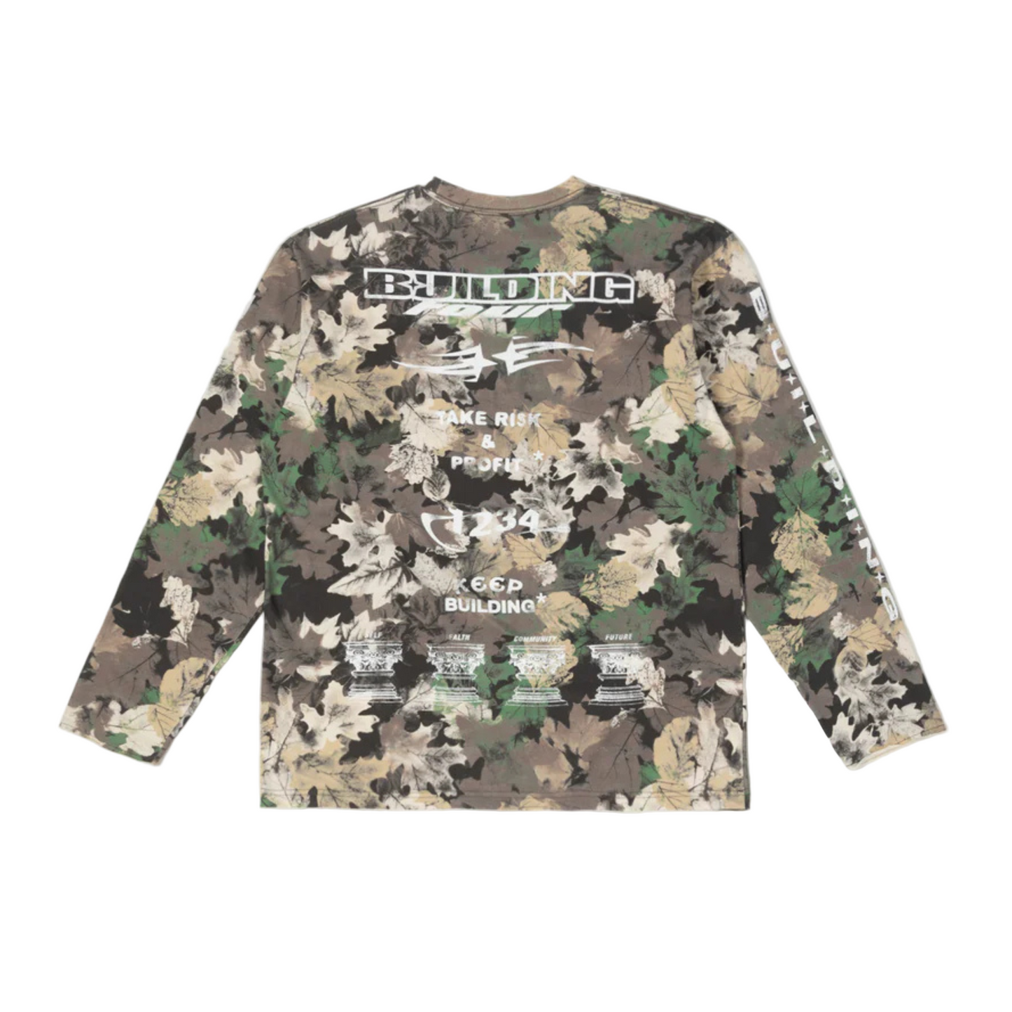 BLDG 4 WorldWide L/S Knit Shirt - Leaf Camo