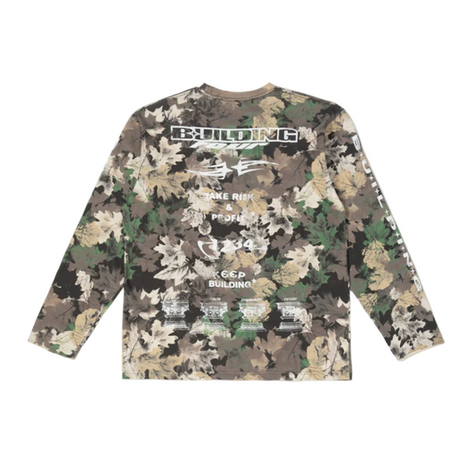 BLDG 4 WorldWide L/S Knit Shirt - Leaf Camo