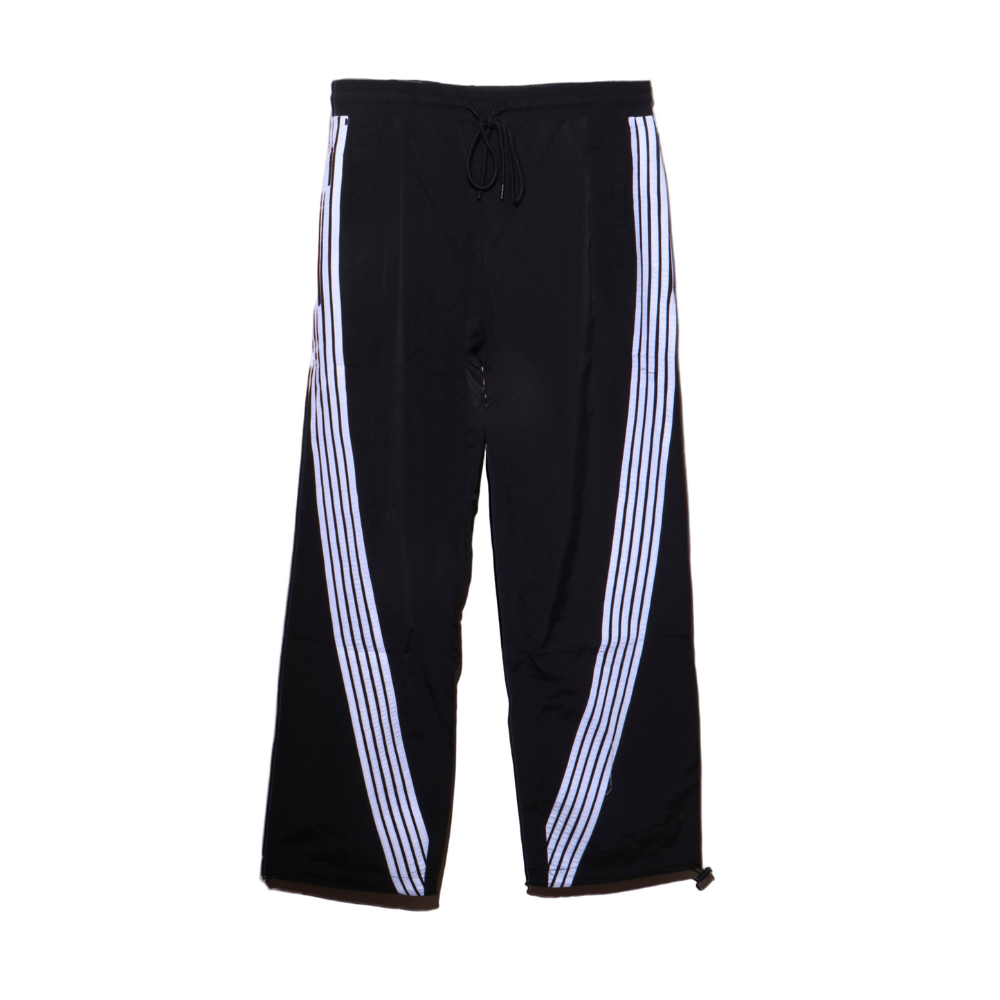 Rebel Minds Striped Nylon Track Pants - Black