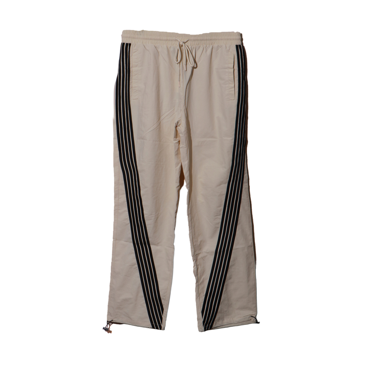 Rebel Minds Striped Nylon Track Pants - Tan