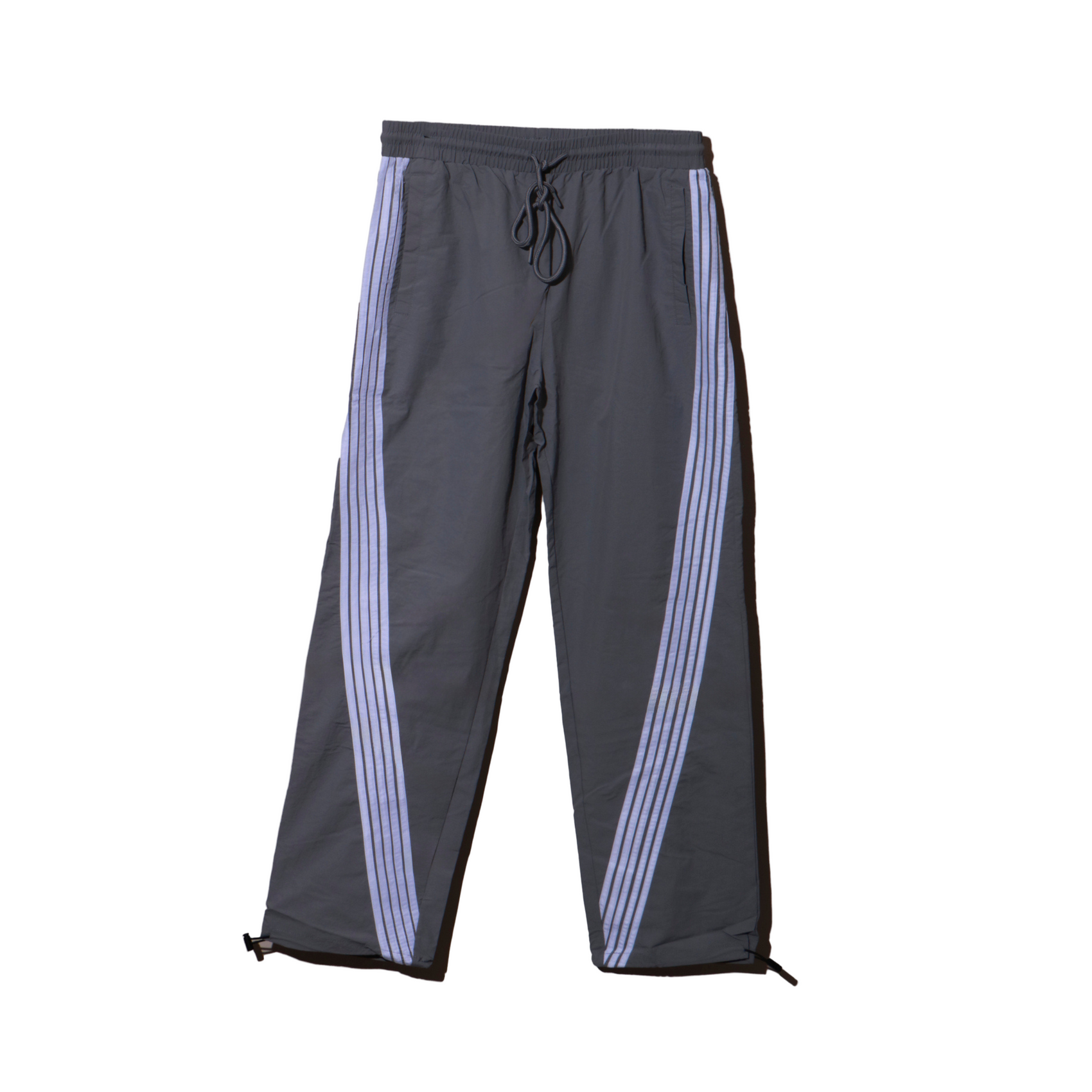 Rebel Minds Striped Nylon Track Pants - Grey