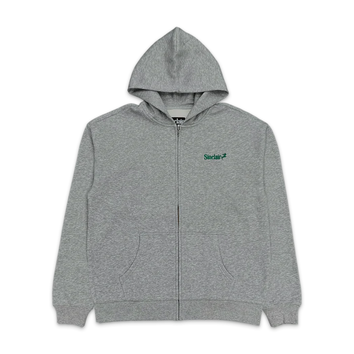 Sinclair Zip-Up Essential Hoodie - Heather Grey
