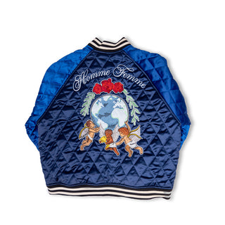 ($) Homme Femme Satin Cherub Souvenir Jacket - Blue