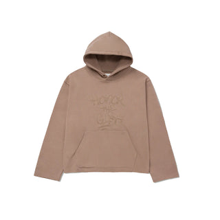 Honor The Gift "Scripted Embroidered" Hoodie - Lt.Brown