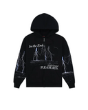 Pleasures "End Times" Zip-up Hoodie - "Black"