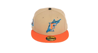New Era 59Fifty Florida Marlins 2003 world Series "Stone Age Pack" Fitted Hat - Tan