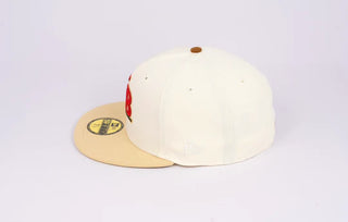 New Era Tampa Bay Rays 20th Anniversary "Eggnog Pack" Fitted Hat - Chrome White/Vegas Gold
