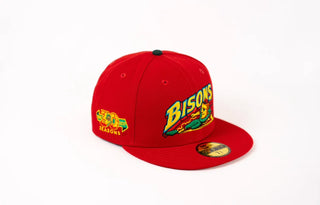 New Era 59Fifty Buffalo Bisons "30 Seasons" Fitted Hat - Scarlet/Gold