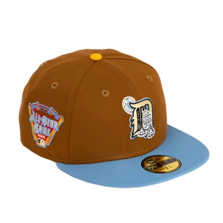 New Era 59FIfty Detroit Tigers 2005 All Star Game "Movie Pack" Fitted Hat - Peanut/Sky Blue