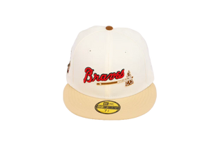 (Final Push) New Era 59Fifty Atlanta Braves 1876 Alternate Logo Side Patch " Eggnog Pack" Fitted Hat
