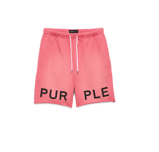 Purple Wordmark Shorts - Pink