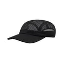 Paper Planes 4-Panel Open Mesh Curved Visor Hat - Black