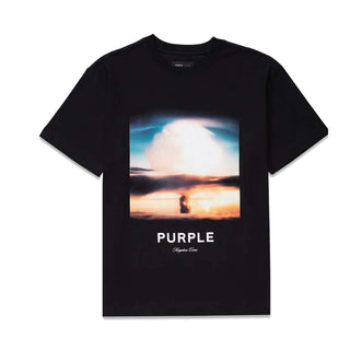 PURPLE TEXTURED JERSEY SS TEE