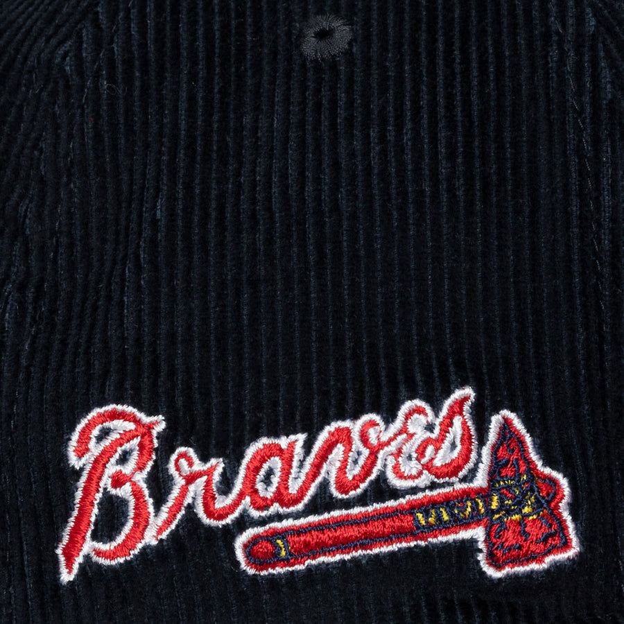 Mitchell & Ness MLB Atlanta "Sueduroy" Snapback - Navy/Red