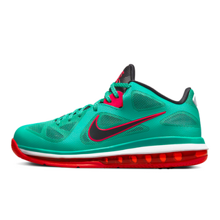 Men's Nike Lebron 9 Low - New Green/Action Red