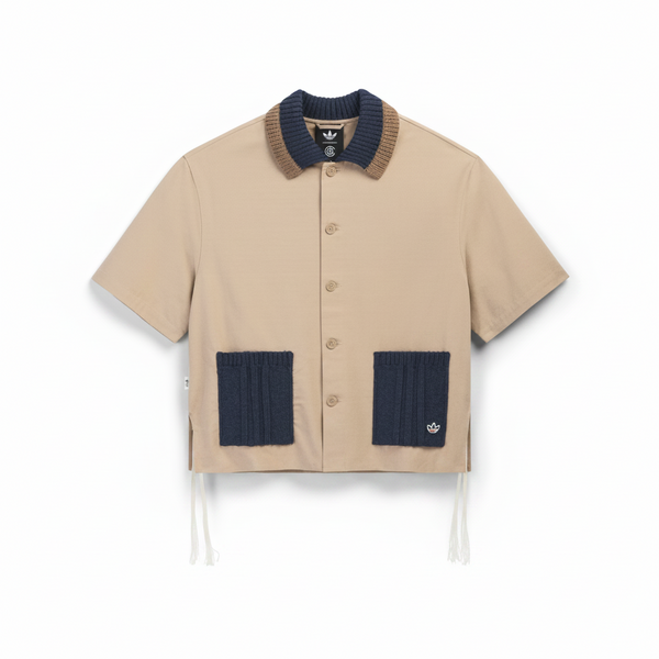 Men's Adidas x CLOT Redefined Utility Short Sleeve Shirt By Edison Chen - "Warm Sandstone"