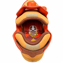 Shoe and illustrated insole on a white background