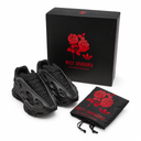 Shoes and packaging on white