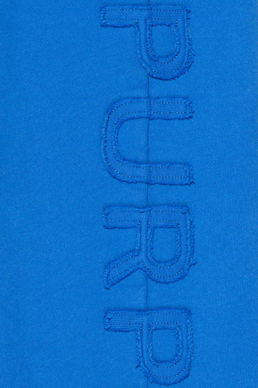 Purple Regular Fit Cutout Wordmark Sweatpant - Blue